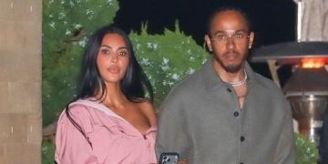 Kim Kardashian and Lewis Hamilton Coordinate Their Couple Style