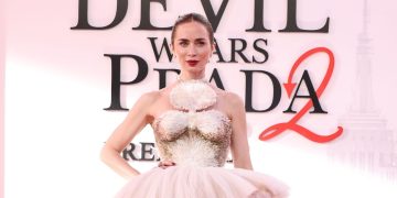 Emily Blunt Dons Couture—and Over 300 Pearls!—to the “Devil Wears Prada 2” Premiere