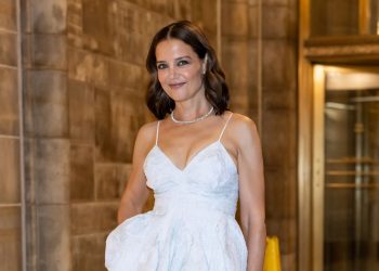 Katie Holmes Saw the Peplum Comeback and Did It Her Way