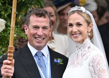 Harriet Sperling Wears Emilia Wickstead To Marry Peter Phillips Among Royals in Gloucestershire