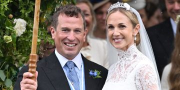 Harriet Sperling Wears Emilia Wickstead To Marry Peter Phillips Among Royals in Gloucestershire