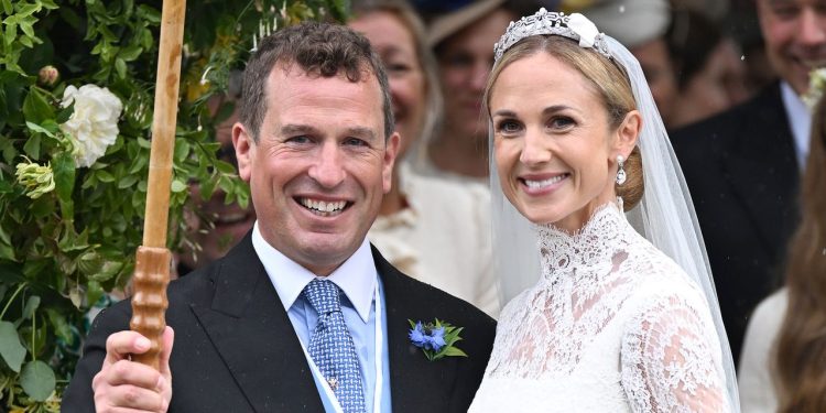Harriet Sperling Wears Emilia Wickstead To Marry Peter Phillips Among Royals in Gloucestershire