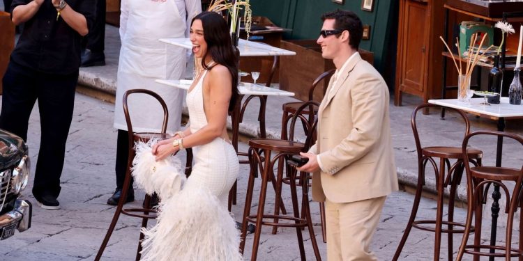 And the Bride Wore… Leather! See Dua Lipa’s First Italy Wedding Look