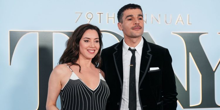 A Pregnant Aubrey Plaza and Christopher Abbott Were the Cutest Couple at the 2026 Tony Awards