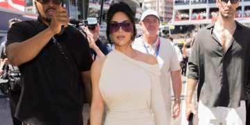 Kim Kardashian Cheers on Lewis Hamilton at the Monaco Grand Prix in Style