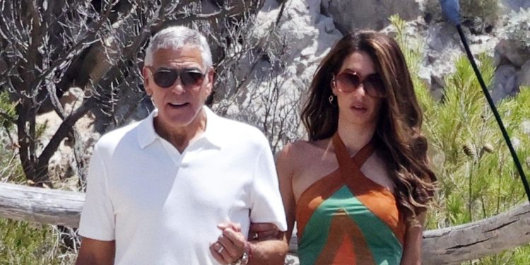 Amal Clooney Approves of Suede for Summer—As Long As It’s Vintage Mugler