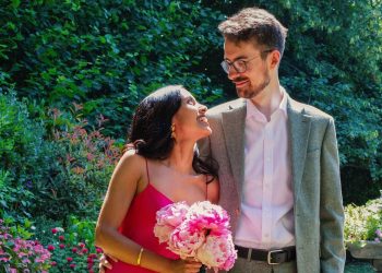 This British Vogue Editor’s Pink Wedding Dress and Heirloom Jewelry Nodded to Her Bengali Roots