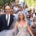 Paulina Porizkova Wore a Pleated Dress Inspired by Water for Her Lakeside Italian Wedding to Jeff Greenstein